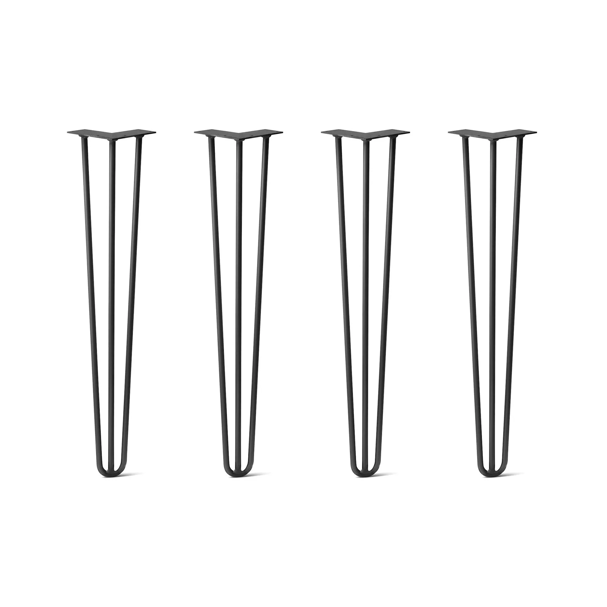 Set of 4 Hairpin Legs, 3-Rod Design