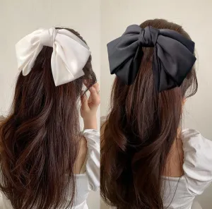 Silk Big Bow Hairpin Hair Clip Hair Accessories For Women In Many Colors