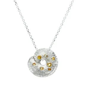 Silver & Yellow Seed Necklace