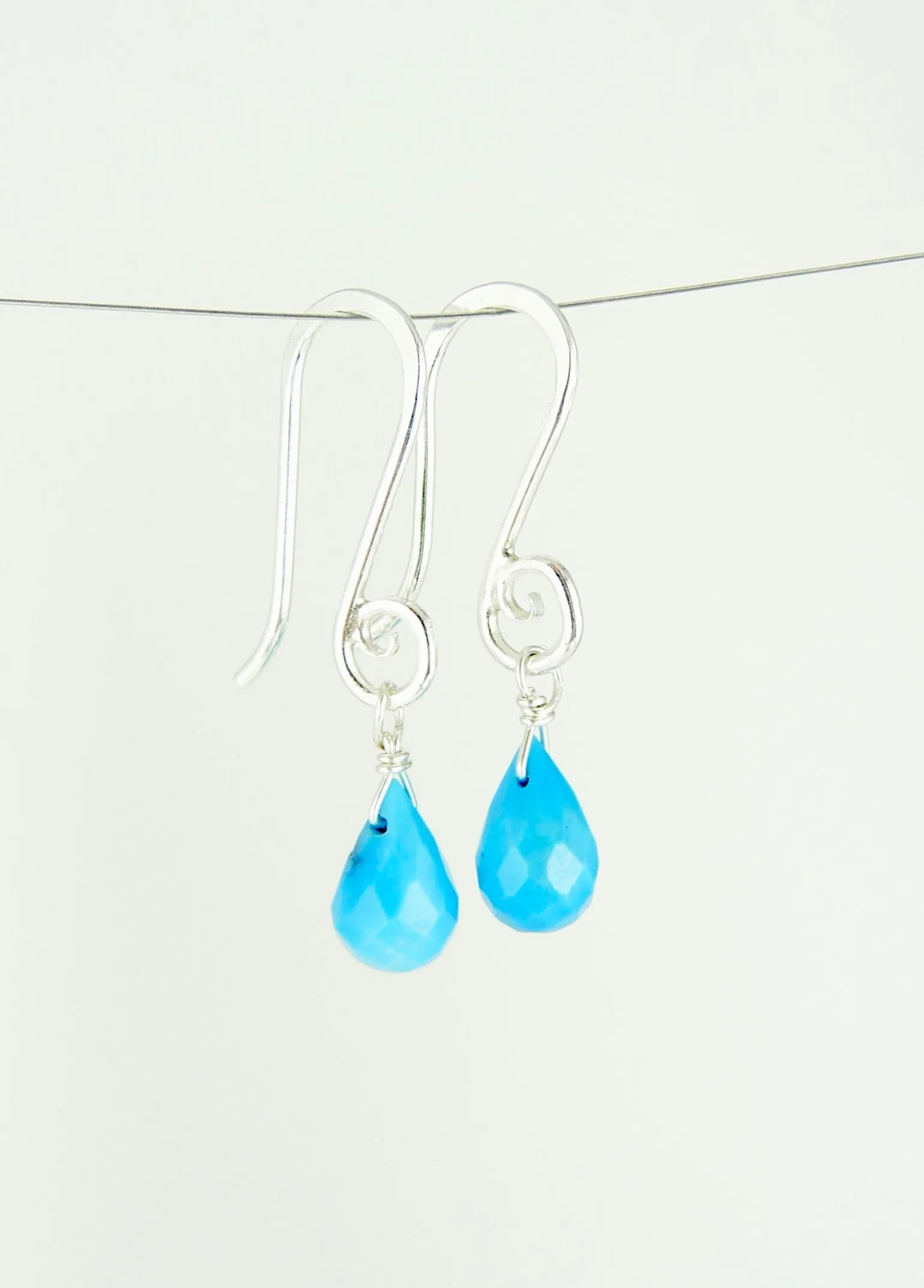 Silver Scarlett Gemstone Drop Earrings