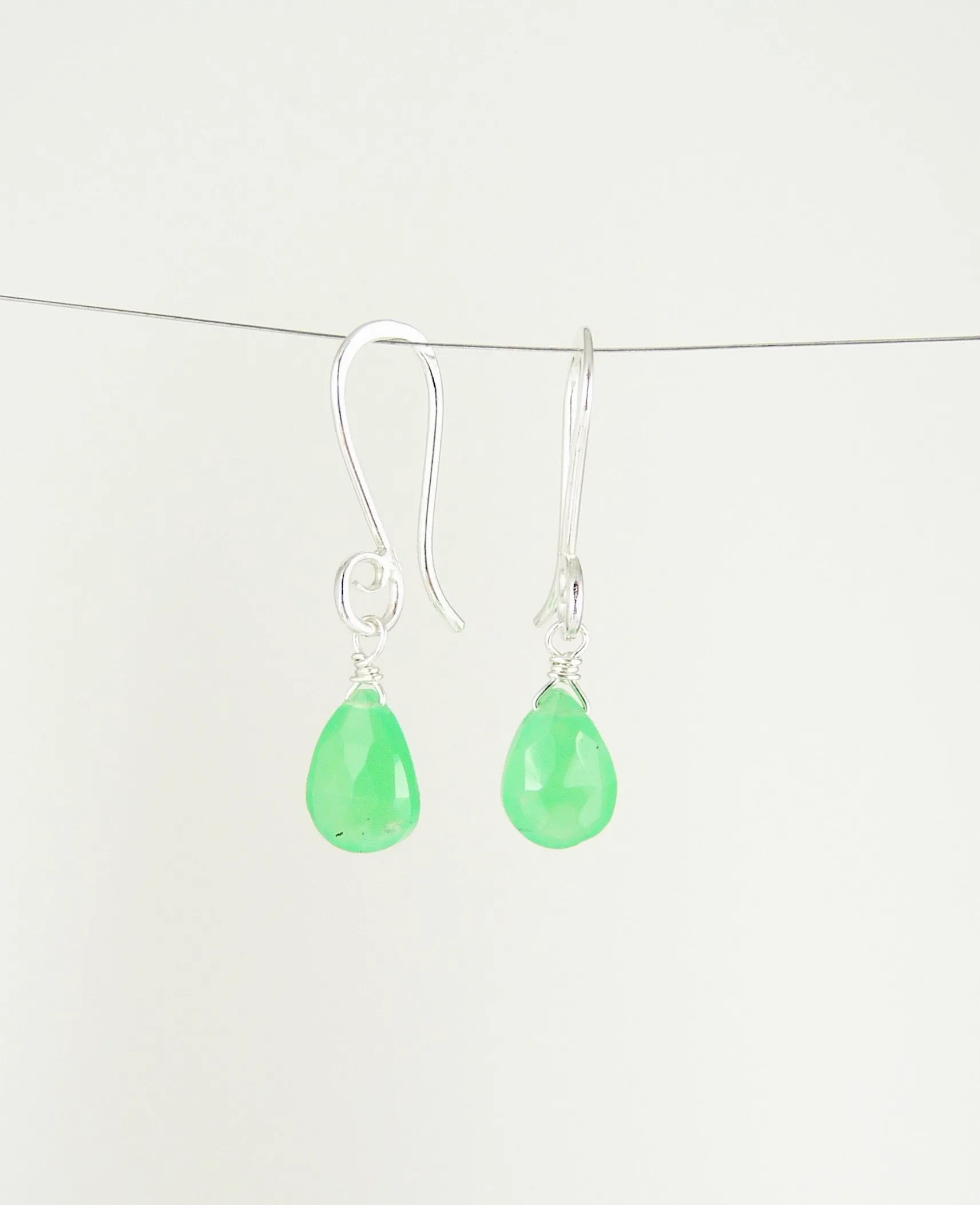 Silver Scarlett Gemstone Drop Earrings