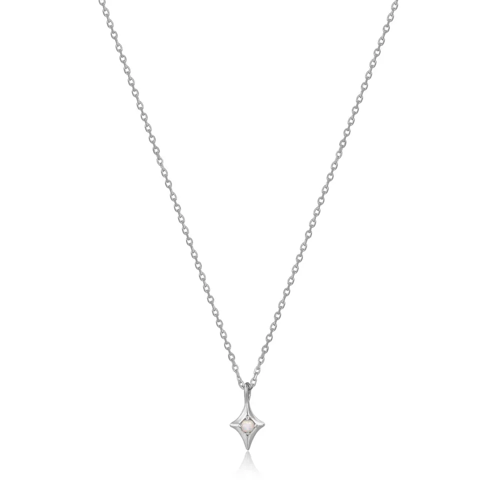 Silver Star Opal Pendant Necklace