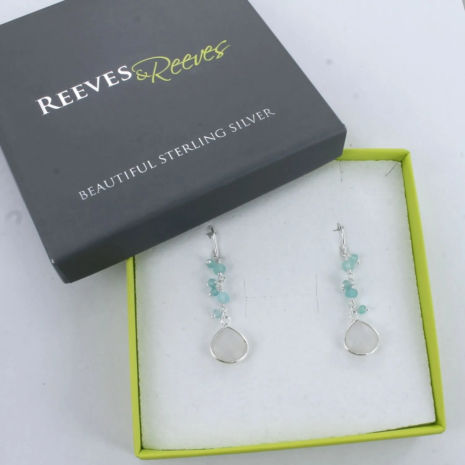 Sophie Aqua Stone Drop Earrings