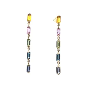 Springtime Gemstone Drop Earrings