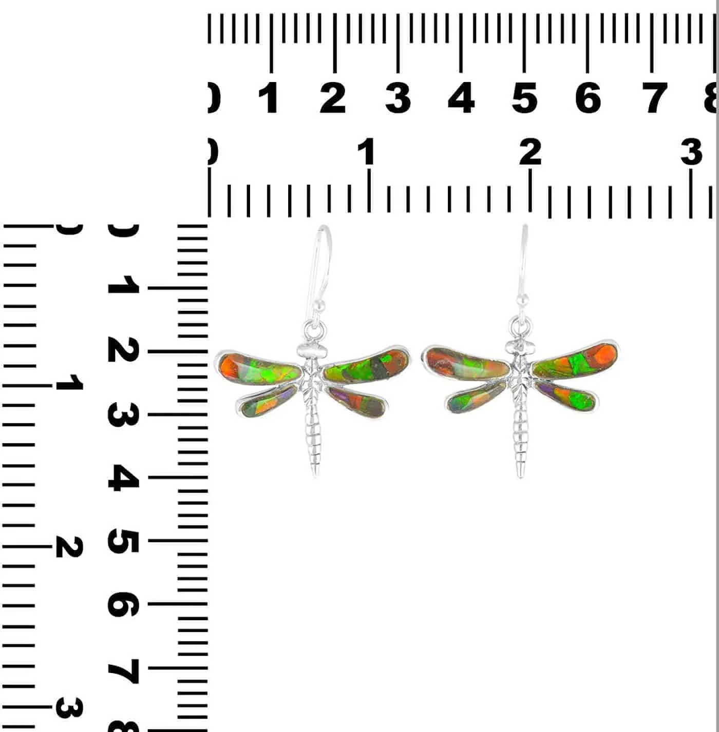 Starborn Ammolite Dragonfly Sterling Silver Earrings