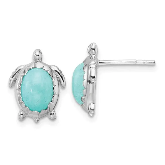 Sterling Silver Amazonite Earrings