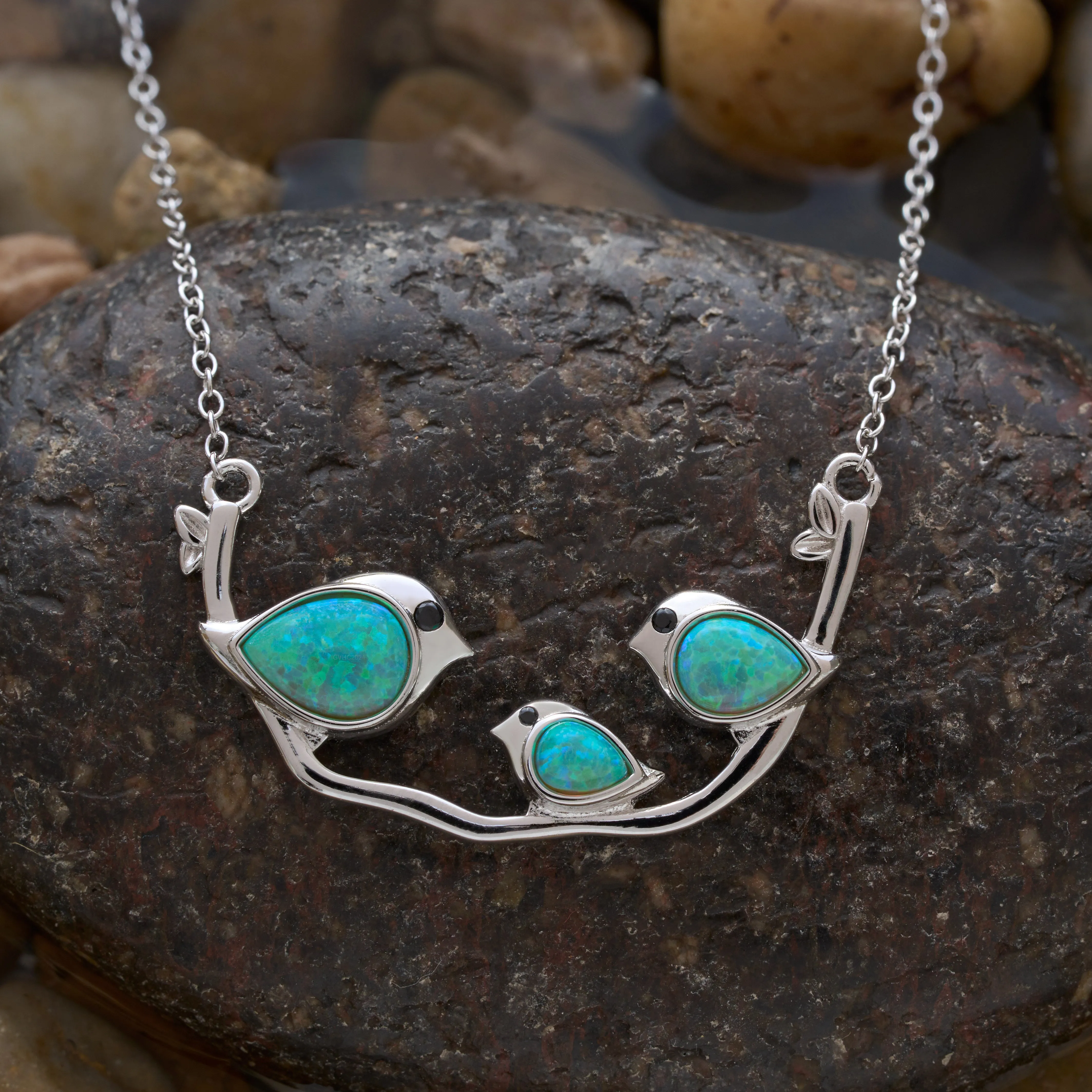 Sterling Silver Green Opal Birdie Gift Set