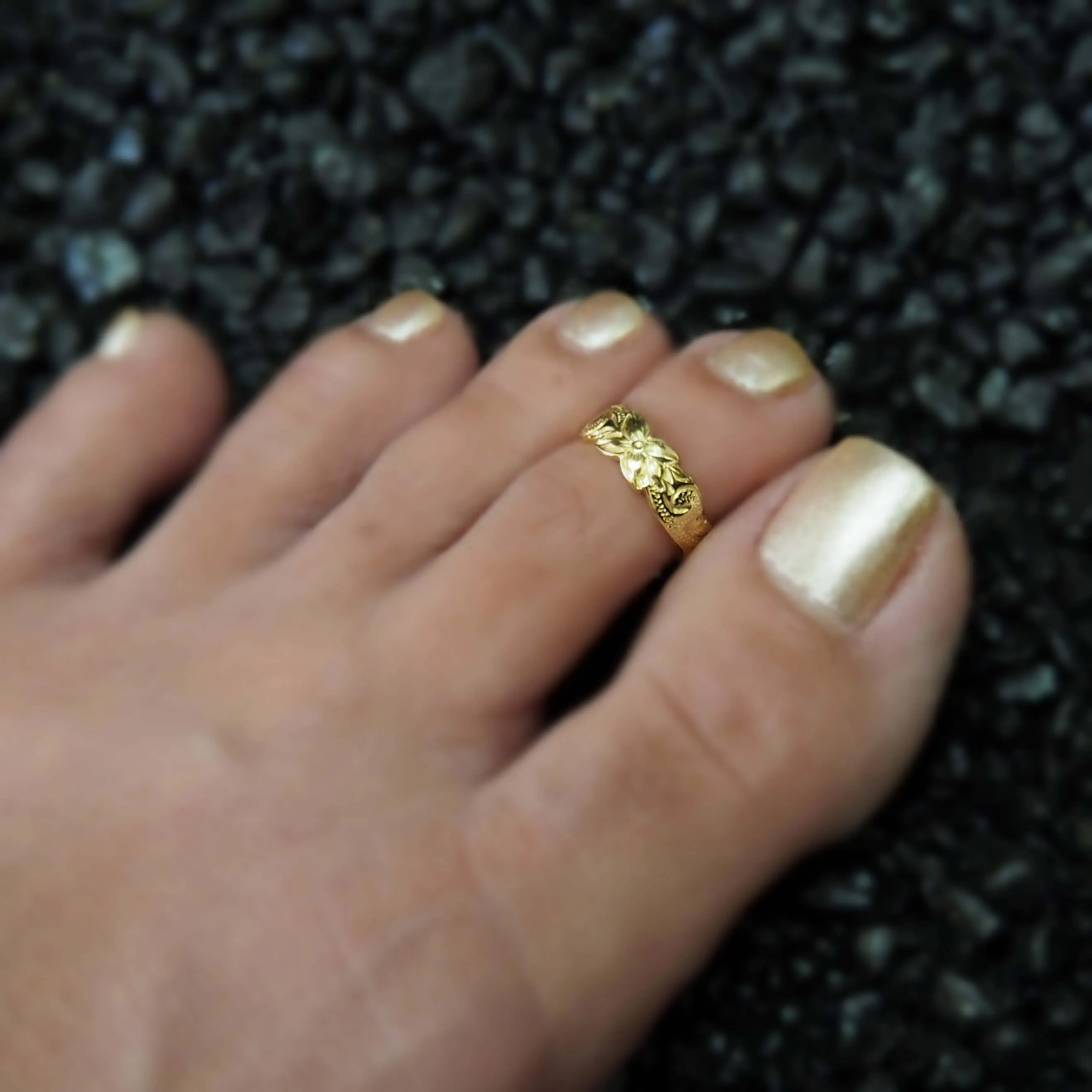 Sterling Silver Hawaiian Band Toe Ring