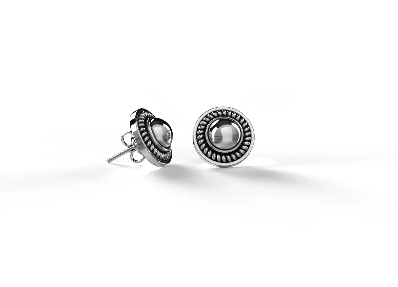 Sterling silver puff earrings "Eva"