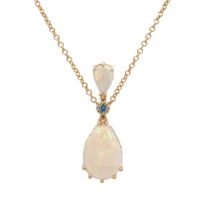 Strong Pair Double Opal Necklace