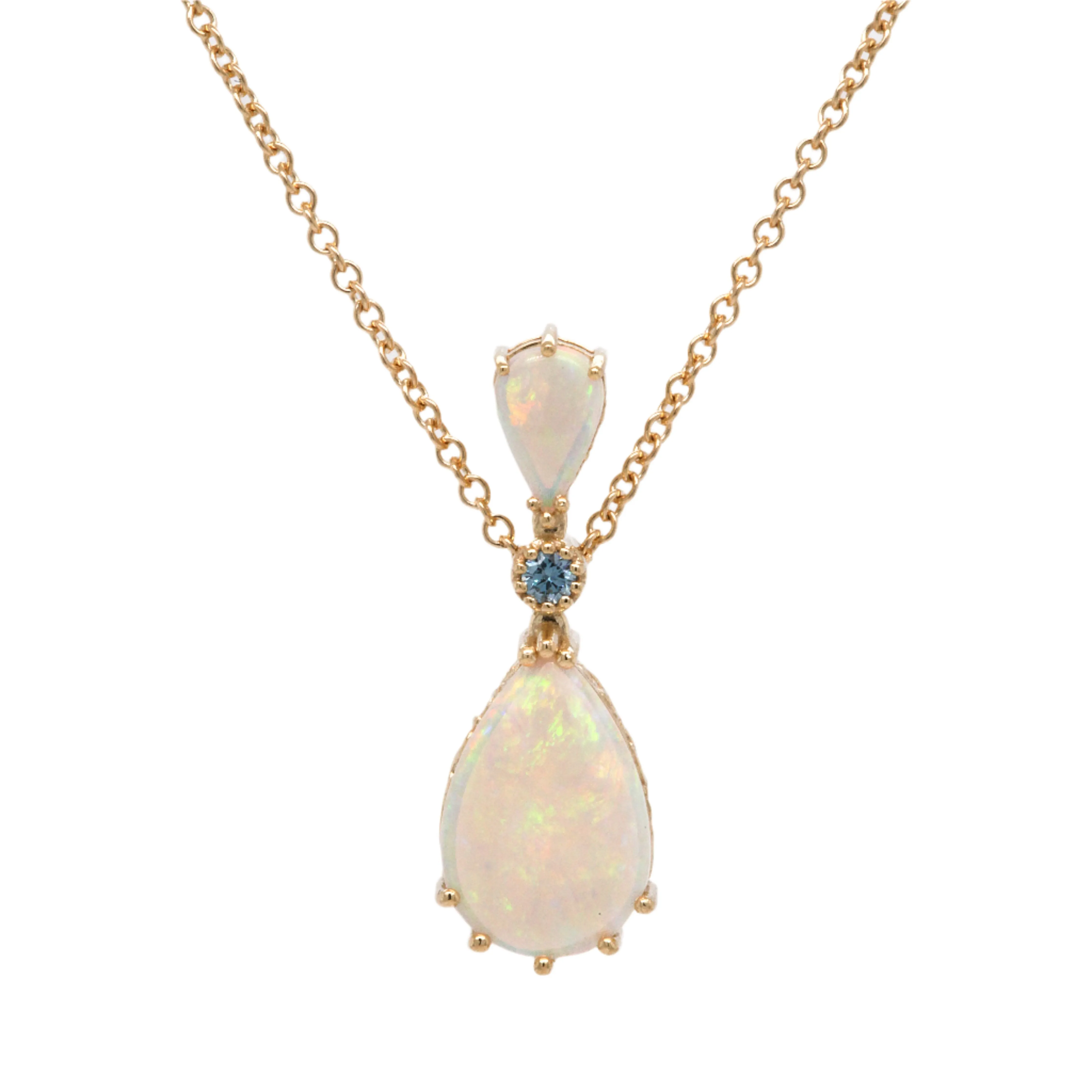 Strong Pair Double Opal Necklace