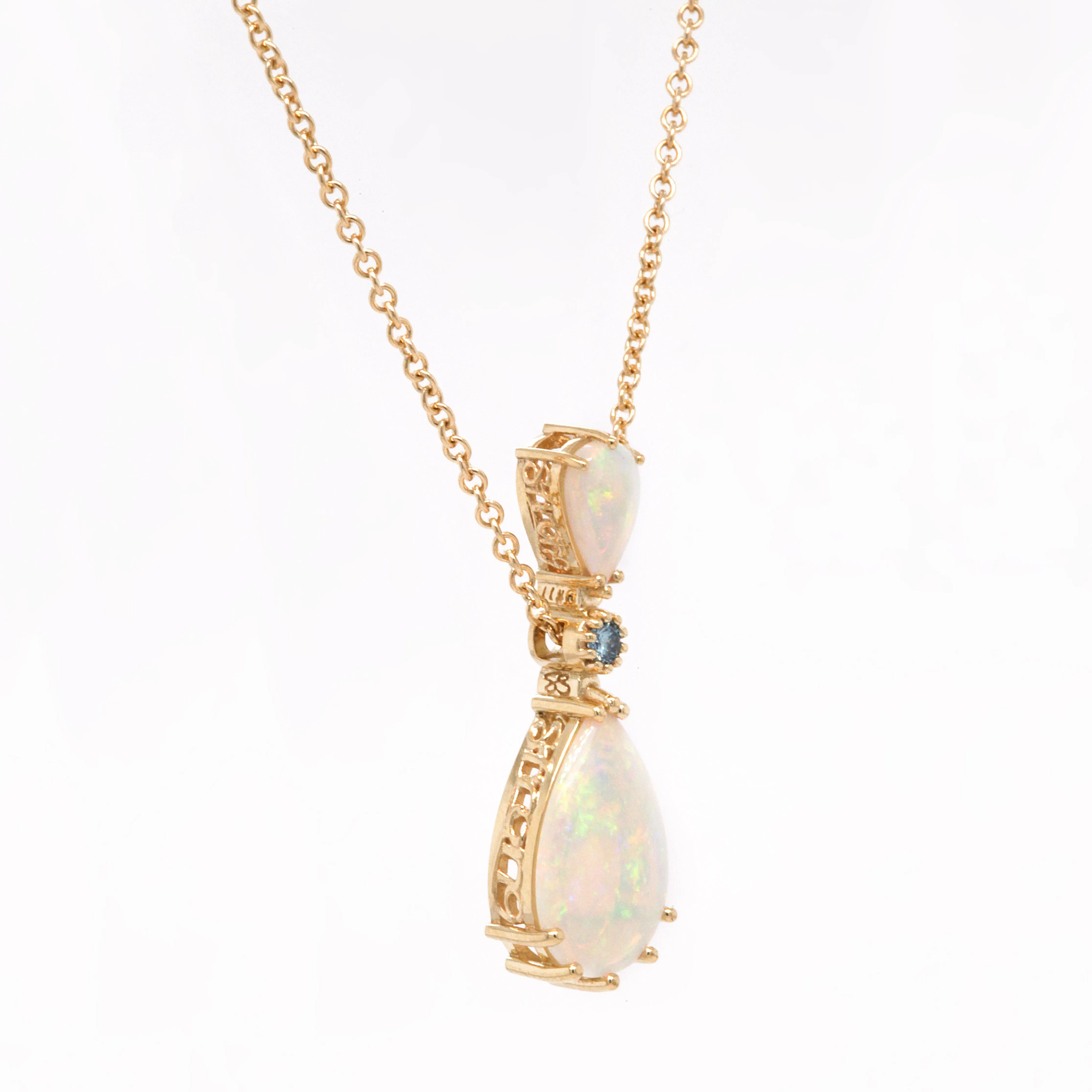 Strong Pair Double Opal Necklace