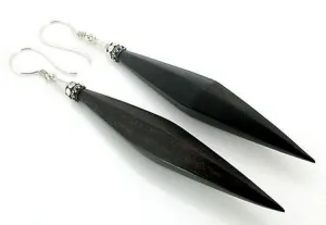 Style 8 LONG LONG Organic Bali .925 Sterling Silver Earrings