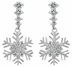 Telmae Snowflake  Drop Earrings | 2ct