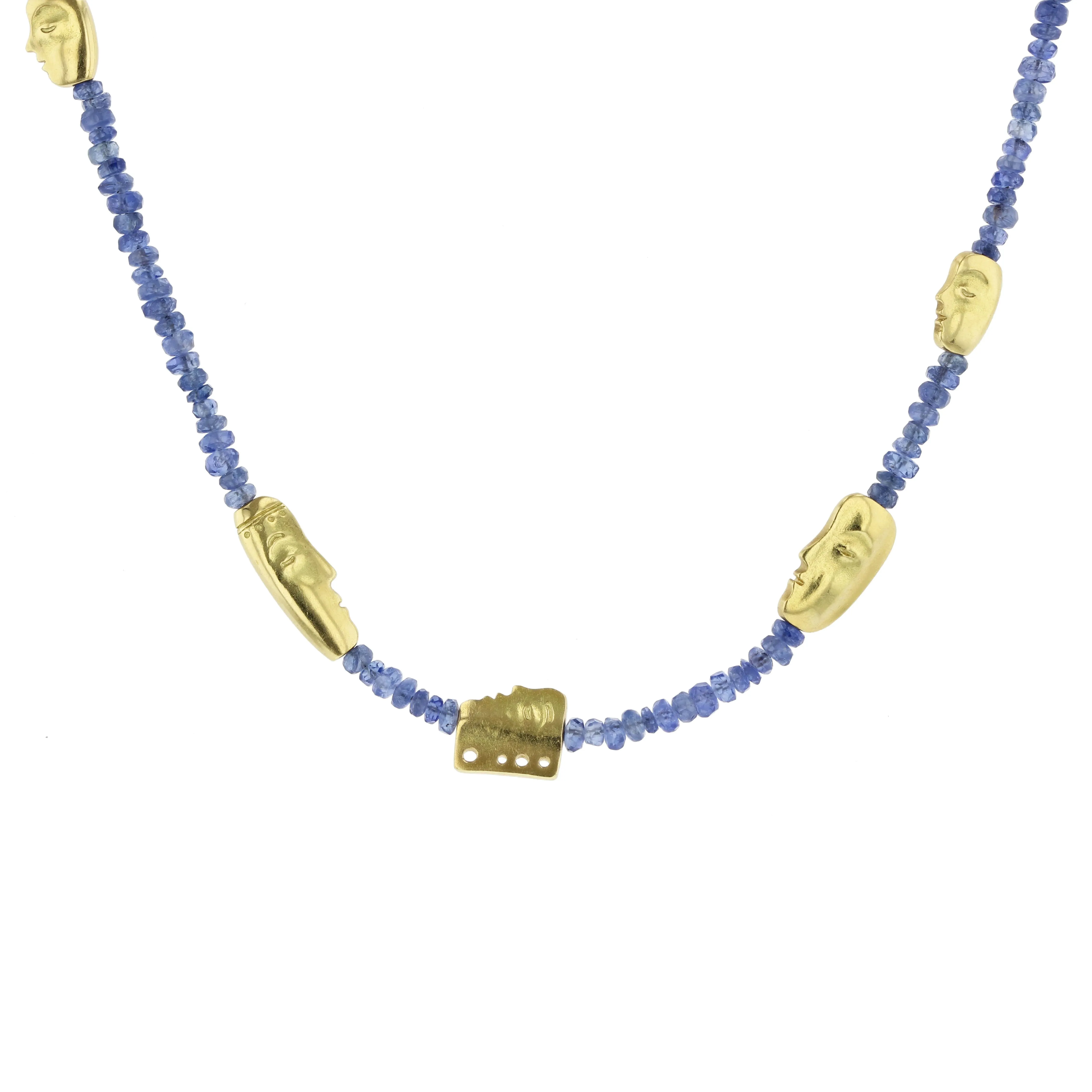 The Big Sleep Sapphire Bead Station Necklace