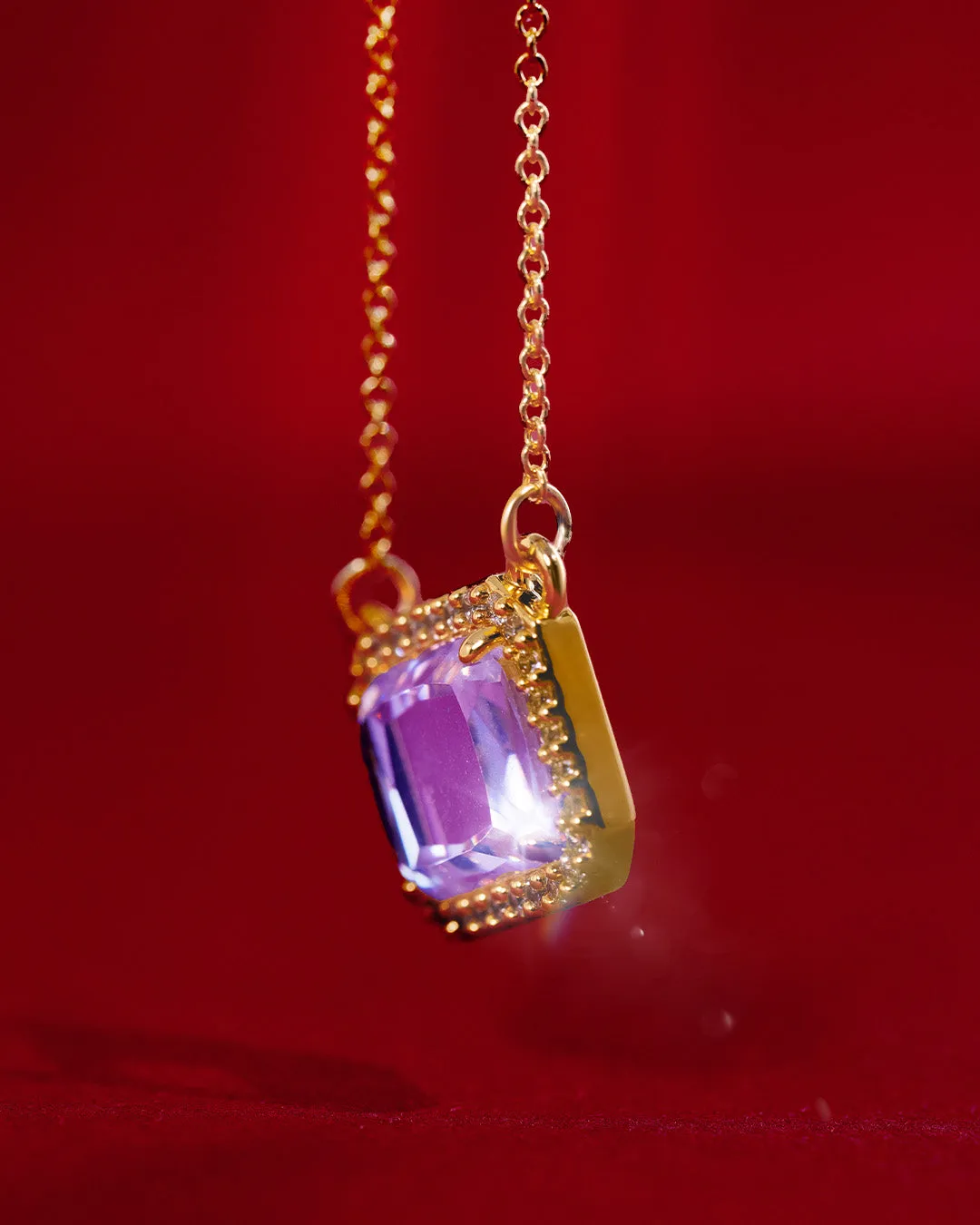 The Passionate necklace - amethyst color