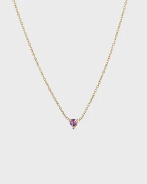 The Petite Amethyst Birthstone Necklace