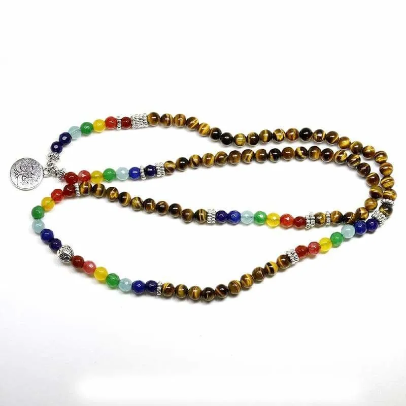 Tree Life Chakra A Tiger Eye Beaded Bracelet