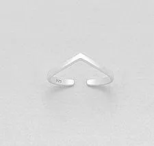 Triangle Love Adjustable .925 Sterling Silver Toe Ring