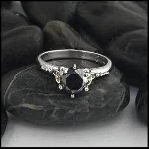 Trinity Knot Black Diamond Ring