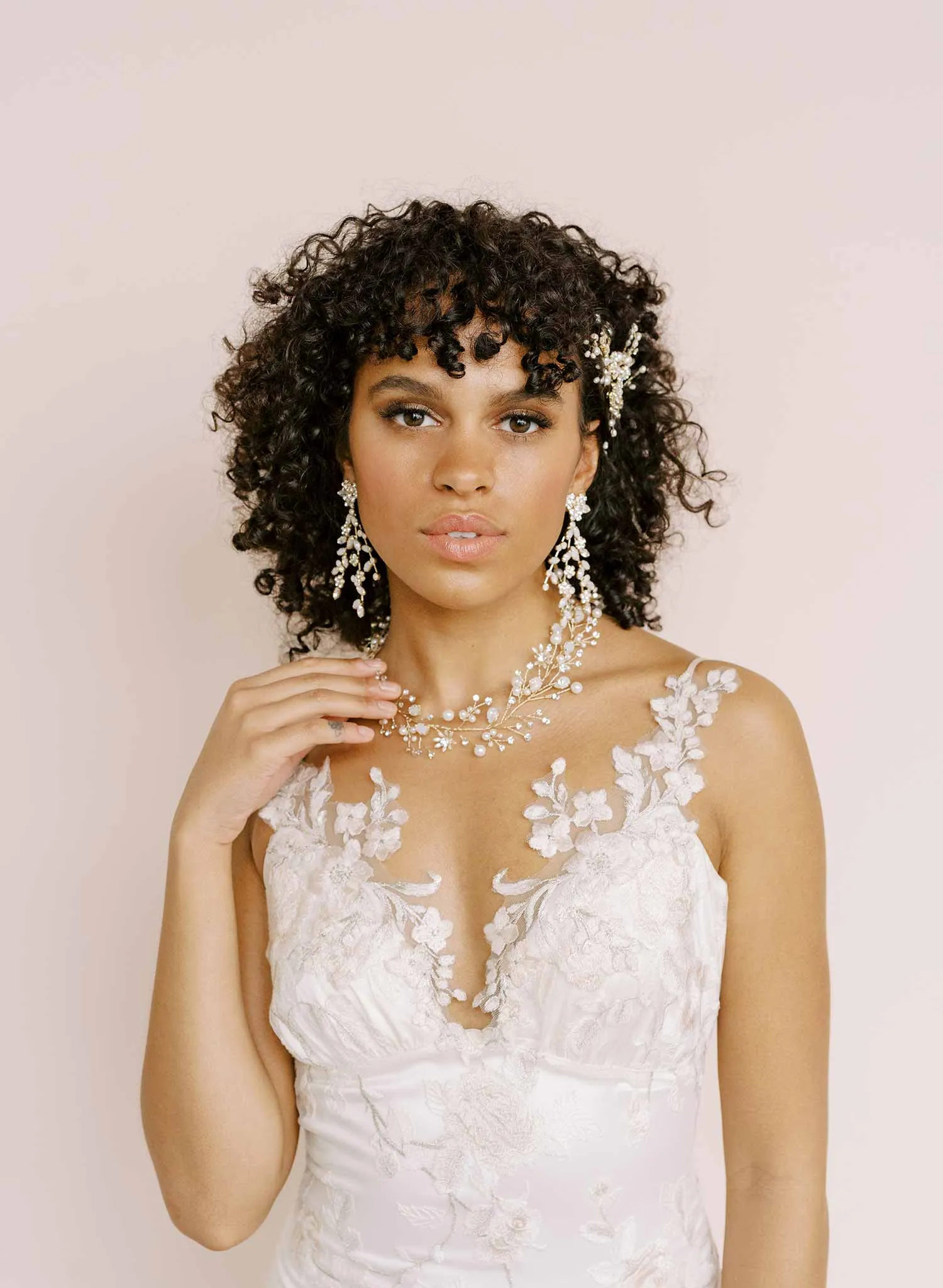 Triple strand crystal chandelier earrings - Style #2146