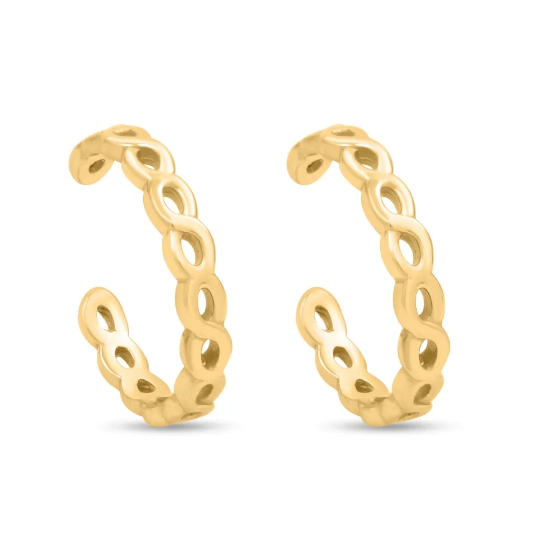 Twisted Gold Plated 925 Sterling Silver adjustable toe ring