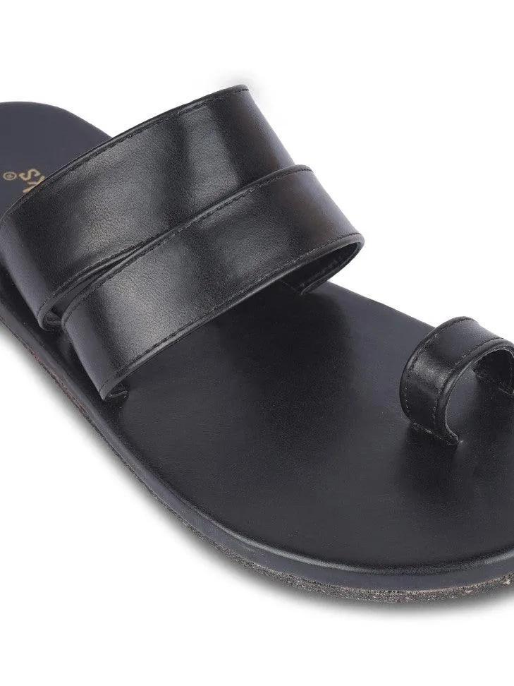 Uri Toe-Ring Vegan Leather Slides Men