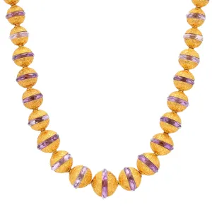 Victorian Etruscan Revival Amethyst Necklace