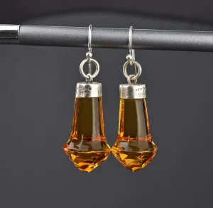 Vintage Scottish Silver Citrine Earrings