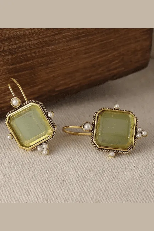 Vintage Stone Drop Earrings