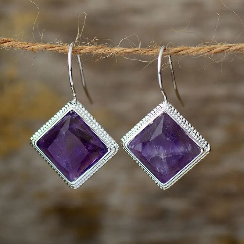 Wanala Amethyst Drop Earrings