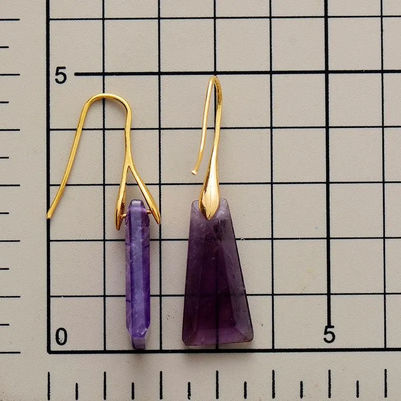 Wiluray Amethyst Drop Earrings