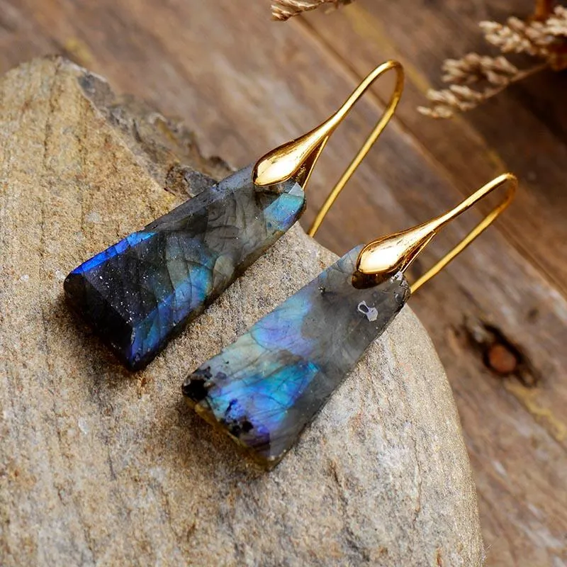 Wiluray Labradorite Drop Earrings